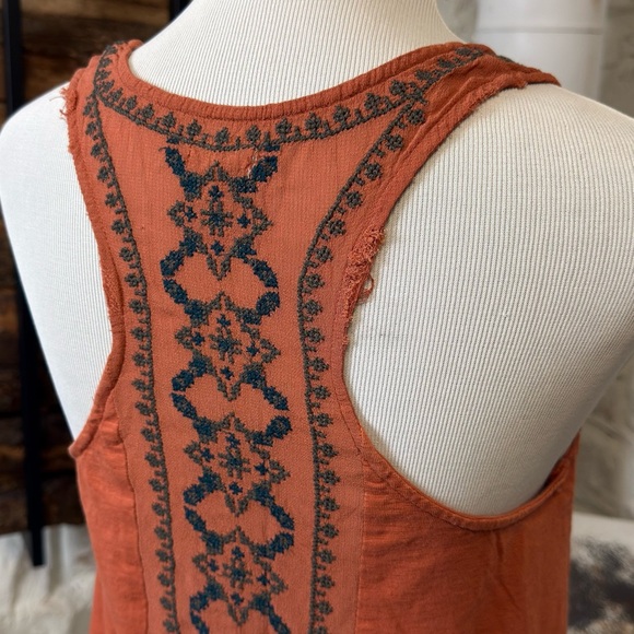 Ecote Terracotta Embroidered Tank Top - Picture 3 of 6